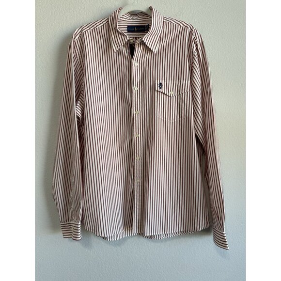 Polo Ralph Lauren Men’s XL Stripes Skull Button Down Long Sleeve Classic Shirt - Picture 12 of 15
